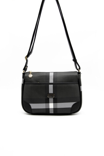 Silver Polo Women / Girls Crossbody Bag 1060-39745 Crossbody Bag Mk129 Black-Matte Black