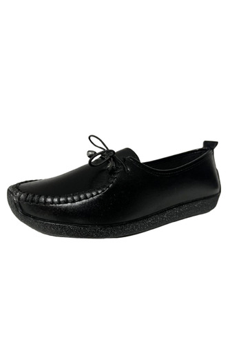 Ayzen Black Leather Material Comfort Casual