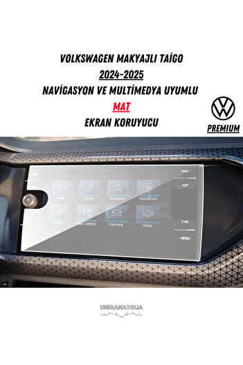 UniqAnatolia Volkswagen Taigo 2024-2025 Navigation and Multimedia Compatible Matte Screen Protector