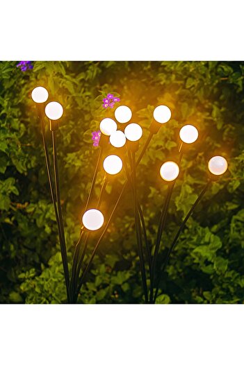 Flippy Decoratiune pentru gradina cu incarcare solara, 6 bulbi, alb cald