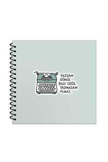 KESKİN COLOR Hisli Şeyler 16X15 50Yp Striped Spiral Bound Hardcover. Stickered Notebook