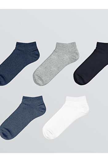 LC Waikiki Sparkling Selections from Shining Store |   Plain Men's Booties Socks 5 Pack