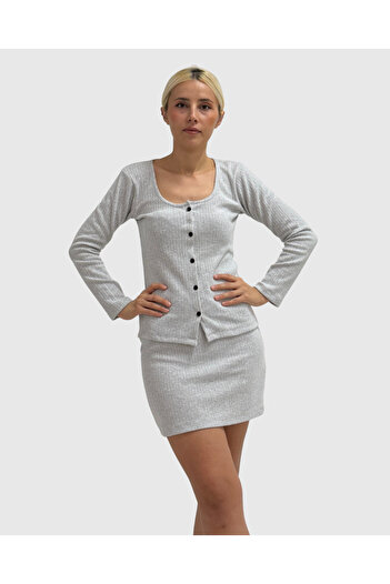 haha Basic Blouse - Skirt Set for Women