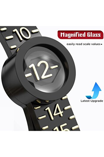 Saharaz Ring Sizer 1-17 Measuring Tool with Magnified, Reusable Finger Size Gauge Jewelry Sizing Tool