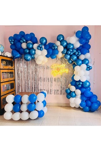 Flippy Set of 10 Latex Balloons, Flippy, Party Model, Blue in Different Shades, 30 cm, 2.8 g