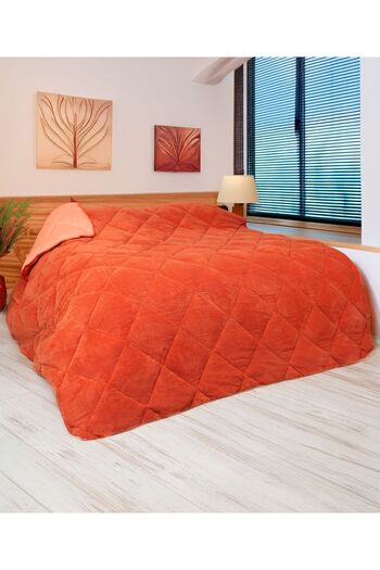 cs ilkim Single Luxury Orange Welsoft Quilt Double-Sided 155X215