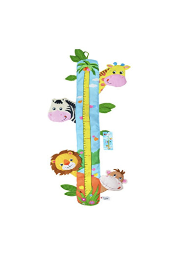Sozzy Wall Growth Chart Fabric with Animals, Multicolor