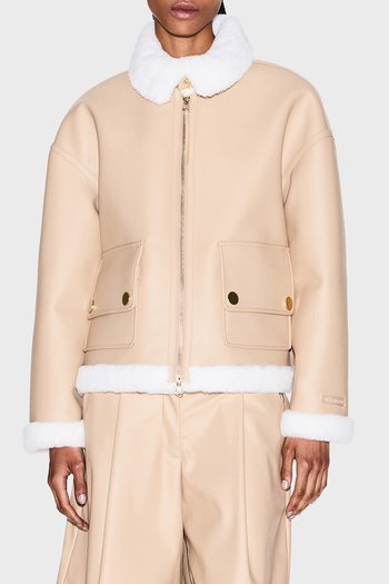 Armani Exchange Soft Feather Detailed Relaxed Fit Classic Collar Short Coat Coat Xw000713 Af16389 U1