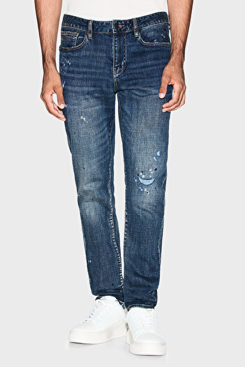 Armani Exchange Stretch Cotton Slim Fit Low Waist Skinny Leg Jeans Men Denim Pants Xm000070 Af17012