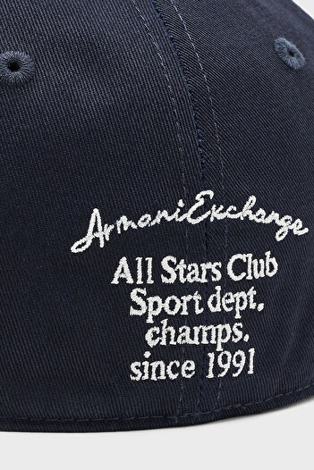 Armani Exchange Logo Nakışlı % 100 Pamuklu Şapka Erkek ŞAPKA XM001522 AF15502 MB164