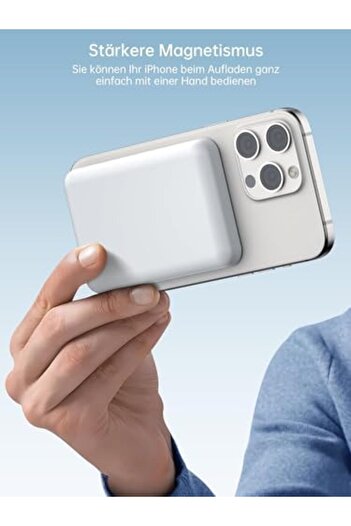Mena Rise SheronShop Kablosuz Power Bank, Manyetik Powerbank, PD USB-C Hızlı Şarj Batarya Paketi, iPhone 15