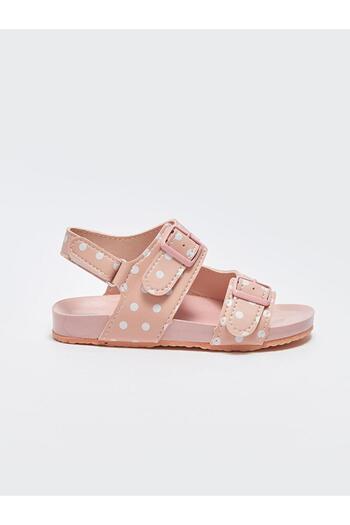 Ponchiq Pink Spotted Girls' Sandals