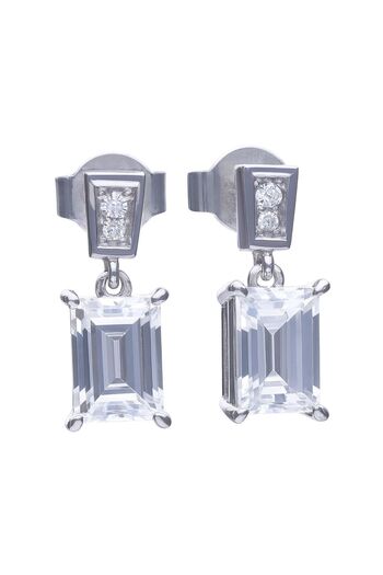 Diamonfire Cercei din argint, dreptunghiulari din argint cu zirconiu cubic, 622060