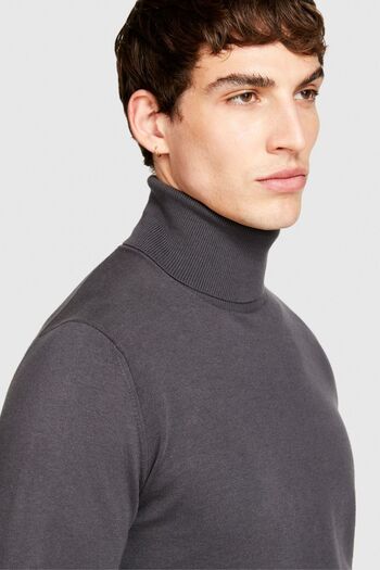 Sisley Men's Sweater Cotton Blended Stand Collar Sweater 323A10F2S2244-Sis06U