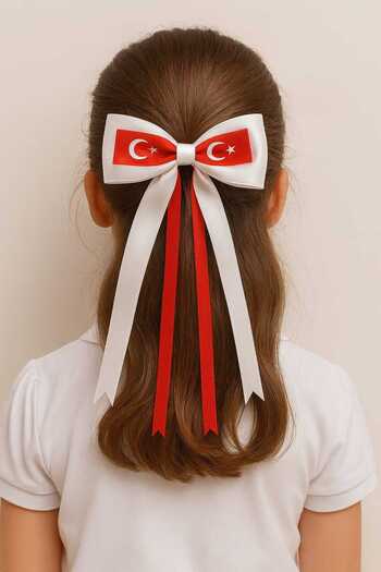 Eva Rose 1 Piece Turkish Flag April 23, May 19, October 29 Bayram Badge School Badge Girl's Badge