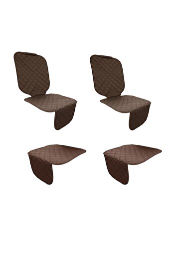 Metru Patrat Set 4 auto seat protectors, quilted, universal, brown, washable, waterproof