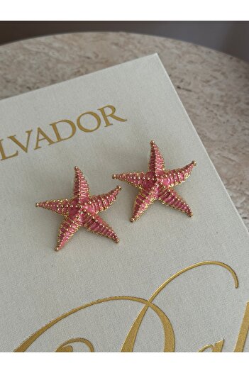 LUXSTONE Starfish Pink Gold Earrings