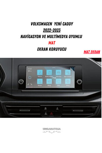 UniqAnatolia Volkswagen New Caddy 2022-2023 Navigation and Multimedia Compatible Matte Screen Protector