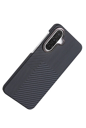 Nezih Case Samsung Galaxy A17 Uyumlu Karbon Tasarım Sert Pc Şık Kapak