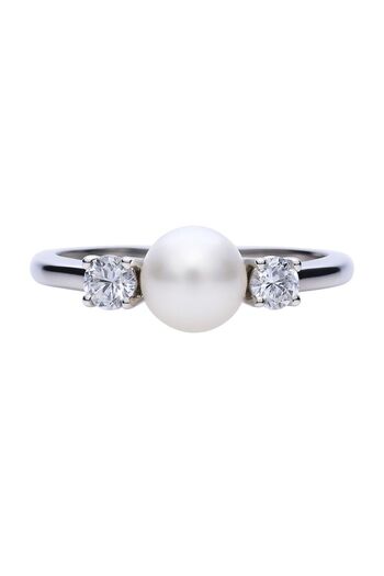 Diamonfire Inel din argint, de dama, cu perlă și zirconiu 611755