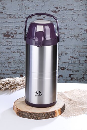 Cooker 4.5 Liter Stainless Steel Thermos with Pump Picnic Camping Thermos