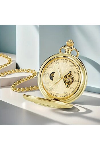 Bin Hediye Clockwork Watch Wind-Up Yellow Color 710023