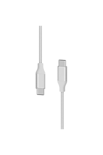 xLayer Braided 1.5m USB-C to USB-C Cable, 60W (20V/3A), Silver