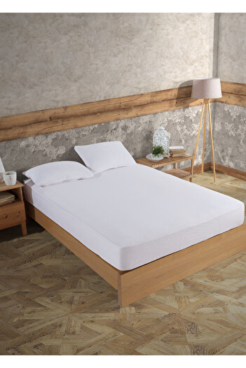 destinyhometex 100% Cotton 2-Layer Muslin Fitted Sheet and 2 Pillowcases / Single - Double - King Size