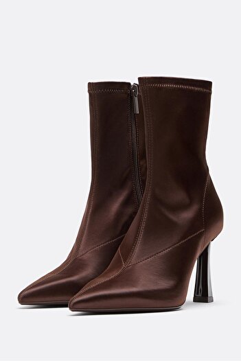 Stradivarius Stretch high-heeled ankle boots