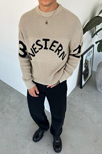 HAFKAGİYİM Πουλόβερ Oversize Cream West 23