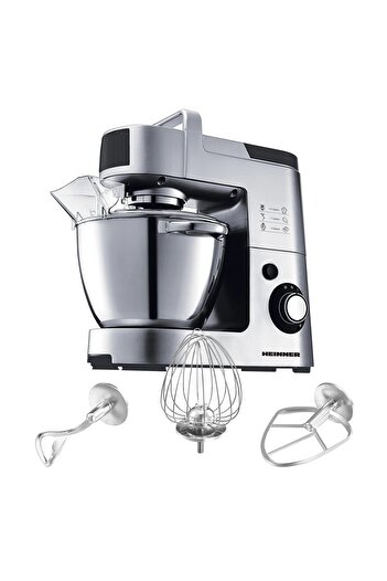 Heinner Master Collection HPM-1500XMC Planetary Mixer, 1500 W, 5.5 l Bowl, 6 Speeds, Silver/Black