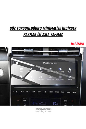 UniqAnatolia Hyundai Tucson 2021 Navigation and Multimedia Compatible Matte Screen Protector
