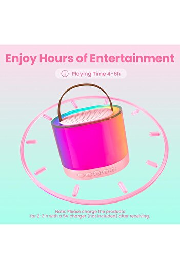 Generic Mini Kids Karaoke Machine, Unique Gifts for Girls Boys with Colorful Lamp, Karaoke Toys for Kids