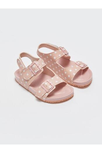 Ponchiq Pink Spotted Girls' Sandals