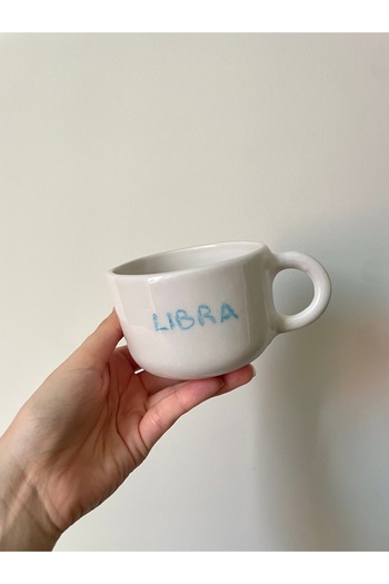 Nouis Handmade Libra Zodiac Sign Ceramic Mug