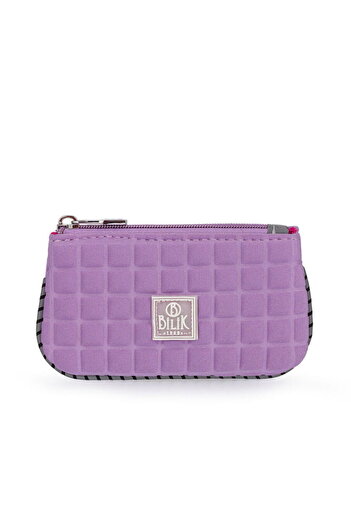 Bilik Deri Scuba Coin Purse Lilac Women's Wallet Zi̇p