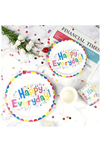 HAPPY EVERYDAY Set 10 Plates Happy Everyday, Flippy, 17 cm, 300 g Paper, Multicolor