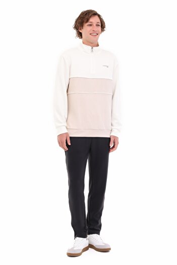 lumberjack ML LUKA 16ITL815 5PR Ekru Erkek Sweatshirt
