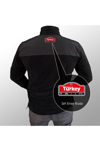 Crea Eymer Wear Ralli Sport Wrc Non-Pilling Full Zipper Softshell Fleece - Softshell Polar Coat Black