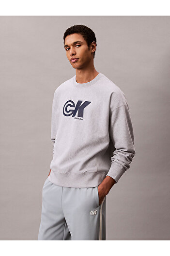 Calvin Klein Erkek Gri Sweatshirt