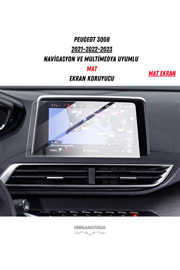 UniqAnatolia Peugeot 3008 2021-2023 Navigation and Multimedia Compatible Matte Screen Protector