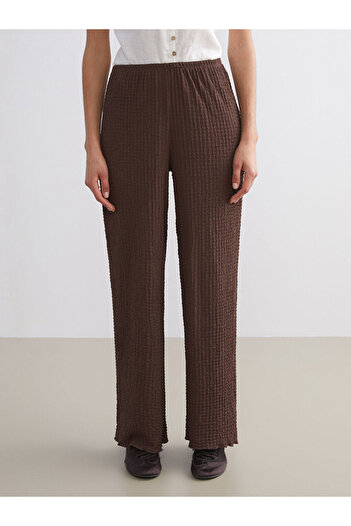 LC Waikiki Create Your Style from Uzg Store |   Textured Women's Trousers with Elastic Waist
