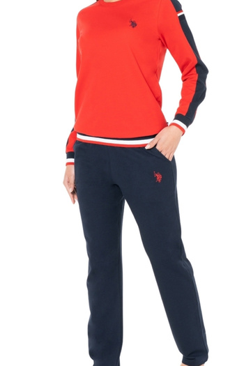 U.S. Polo Assn. Women's Cotton Tracksuit Set – Red Color, Comfortable Casual Sports Combination