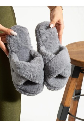 SWORD Winter Cross Women's Slippers |   Plush Wool House Slippers |   Non-Slip Base