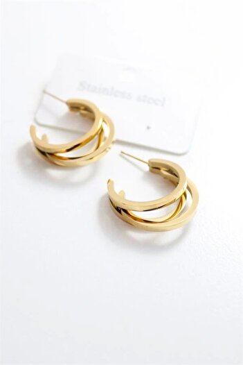 shopwave Three-hoop earrings - gold