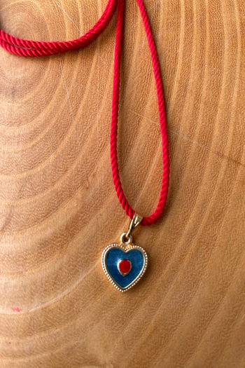 Shepidi Red Rope Heart Necklace