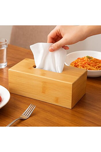 23LWQ 23Lwq1Qwl Multi-Purpose Bamboo Napkin Holder and Organizer Box 25X14X7.5 cm Llaks297D7 1099594