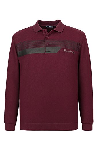 tambattal Printed Large Size Polo Neck Thessaloniki Sweatshirt (Wide Comfortable Fit)