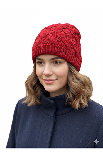 derikem Stylish Women's Hair Braid Lined Knitwear Beret