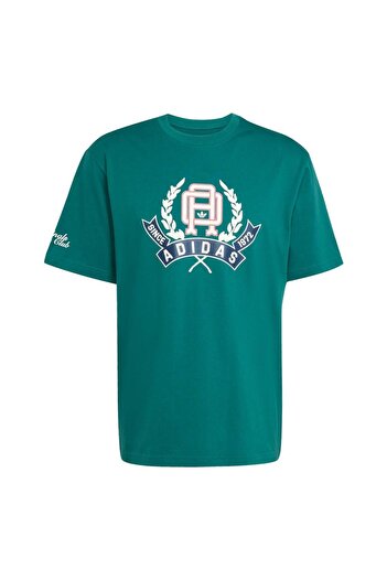 adidas Men's Green T-Shirt Graphic Lo Ss t Jx8161